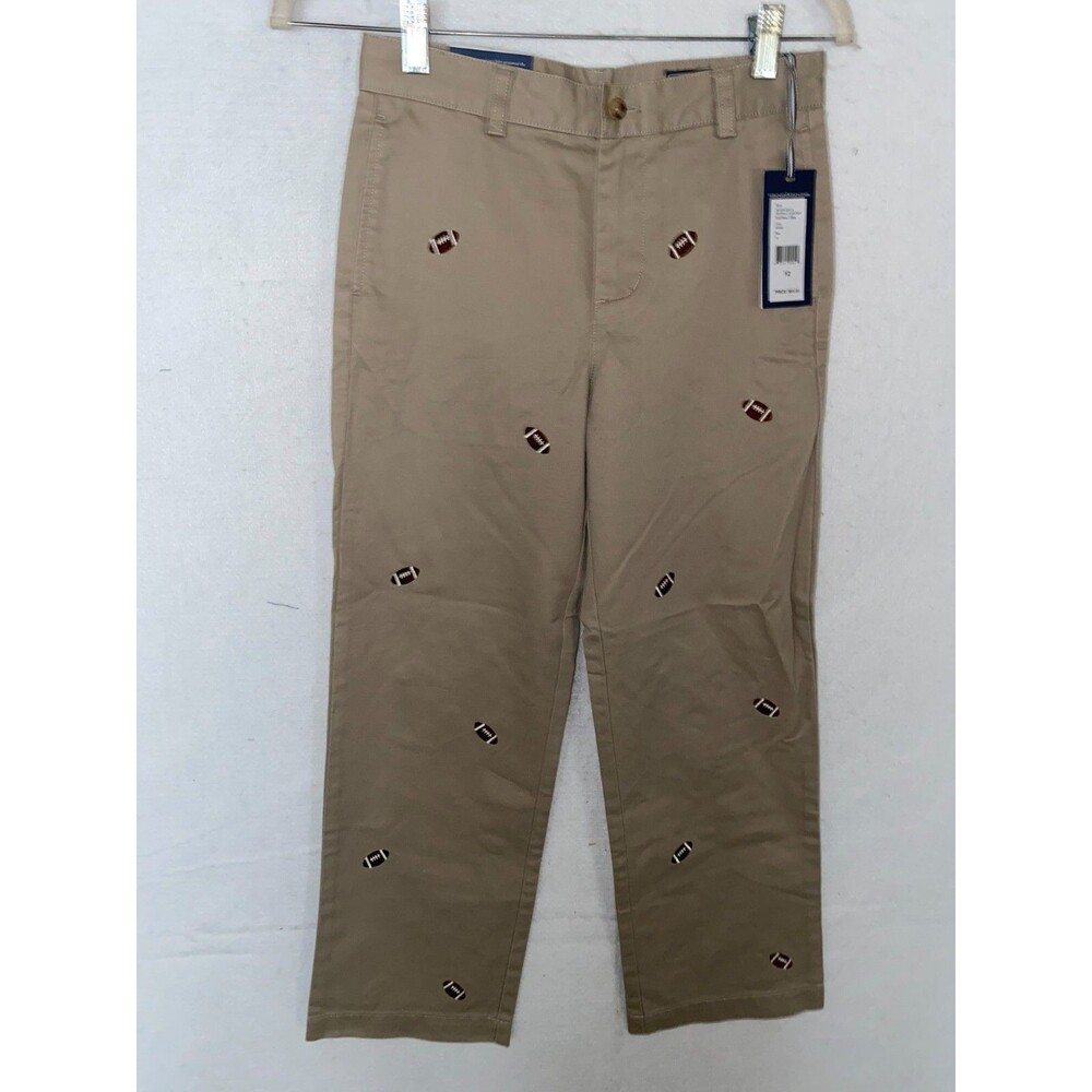 Vineyard Vines Youth Football Club Pants Khaki NWT Sz 12 Dressy Slacks